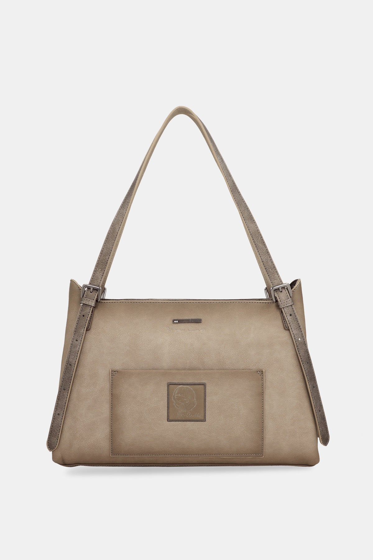 Bolso de hombro Taupe
