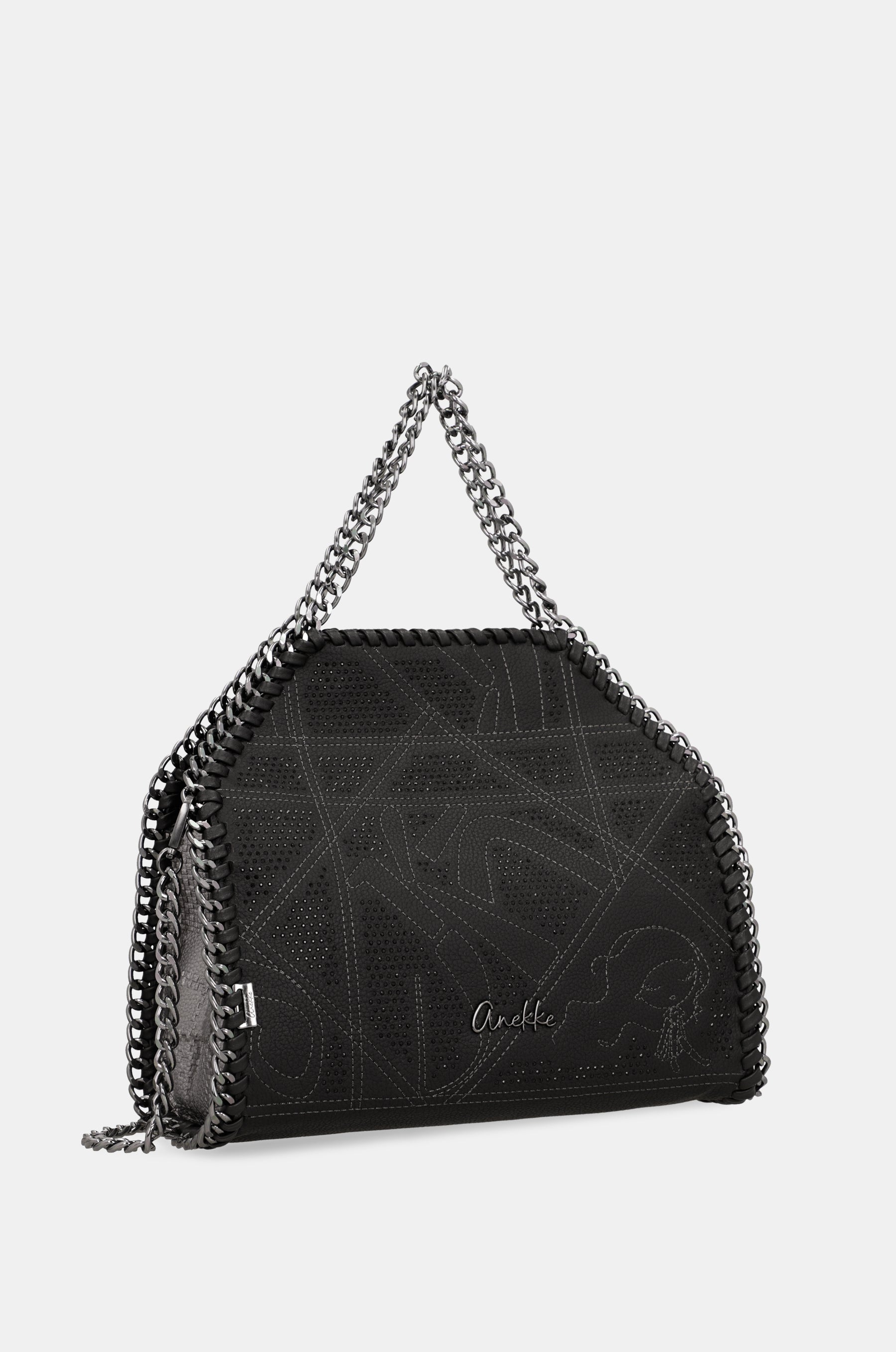 Bolso de hombro con asa metálica Iron