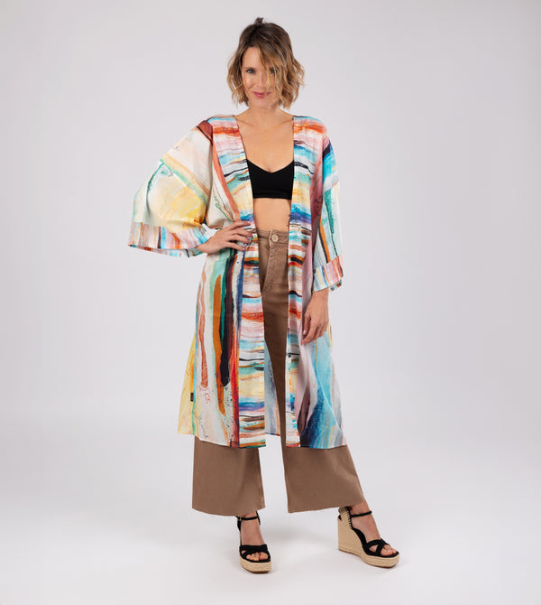 Kimono largo estampado Studio