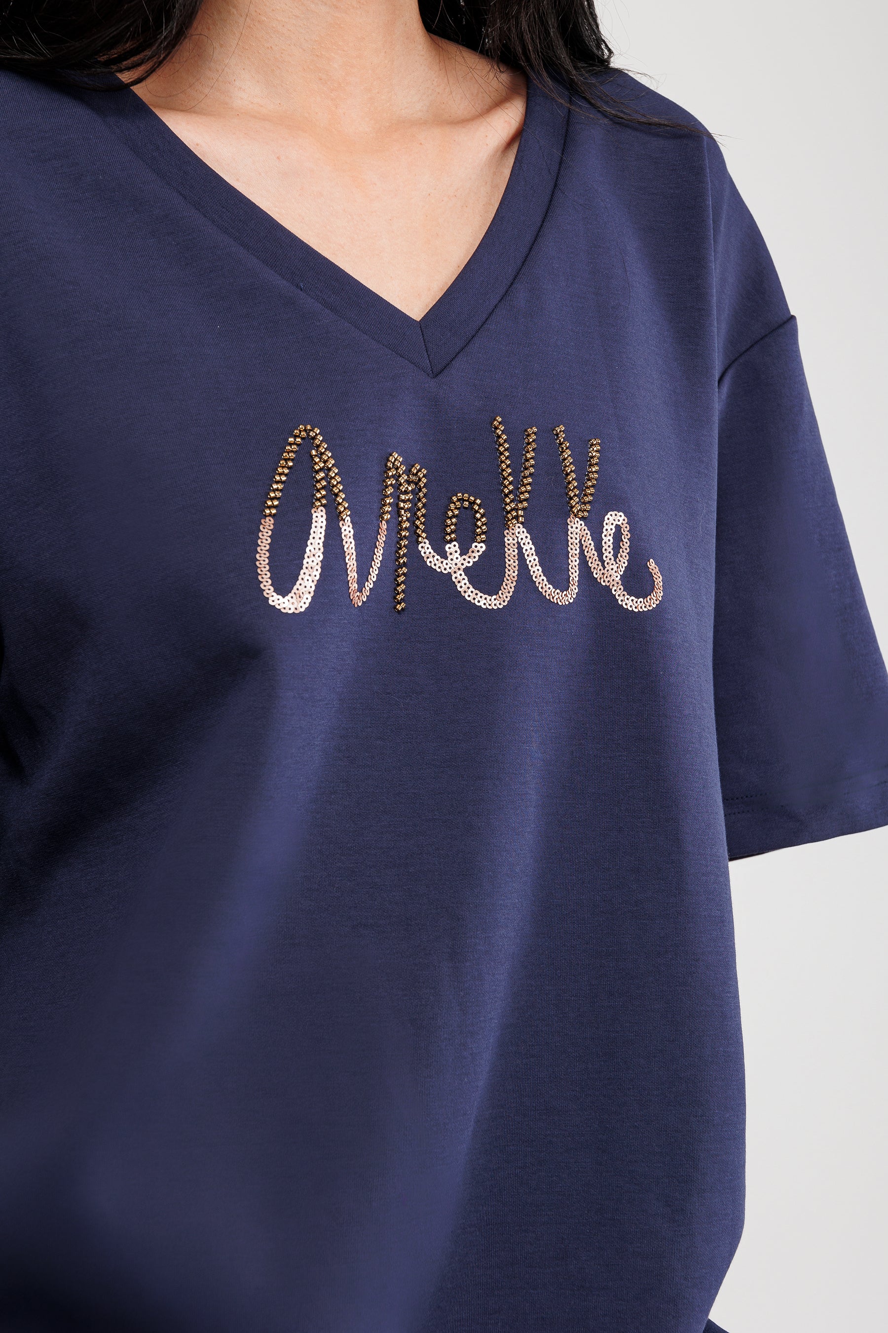 Camiseta manga corta negra con logo