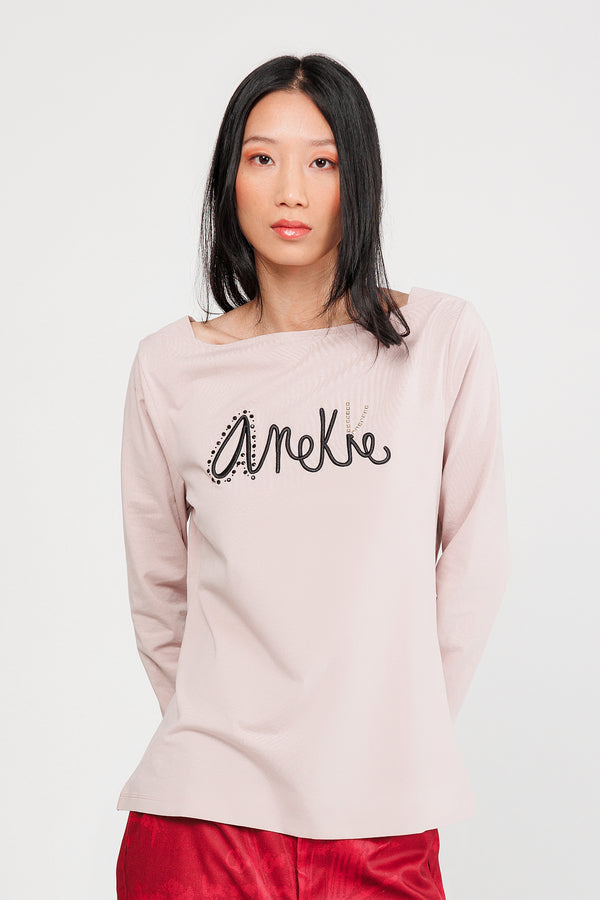 Camiseta manga larga rosa