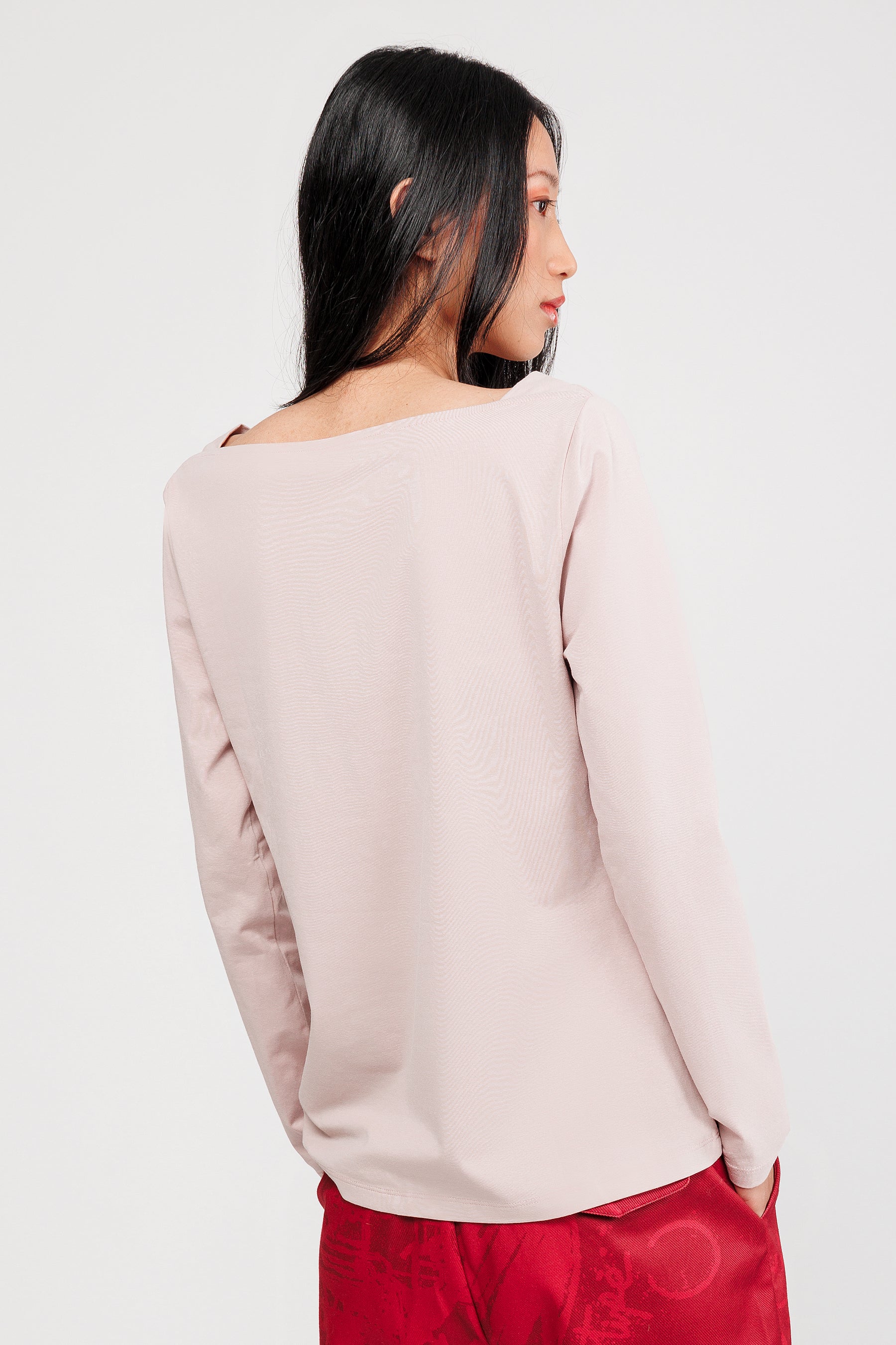 Camiseta manga larga rosa
