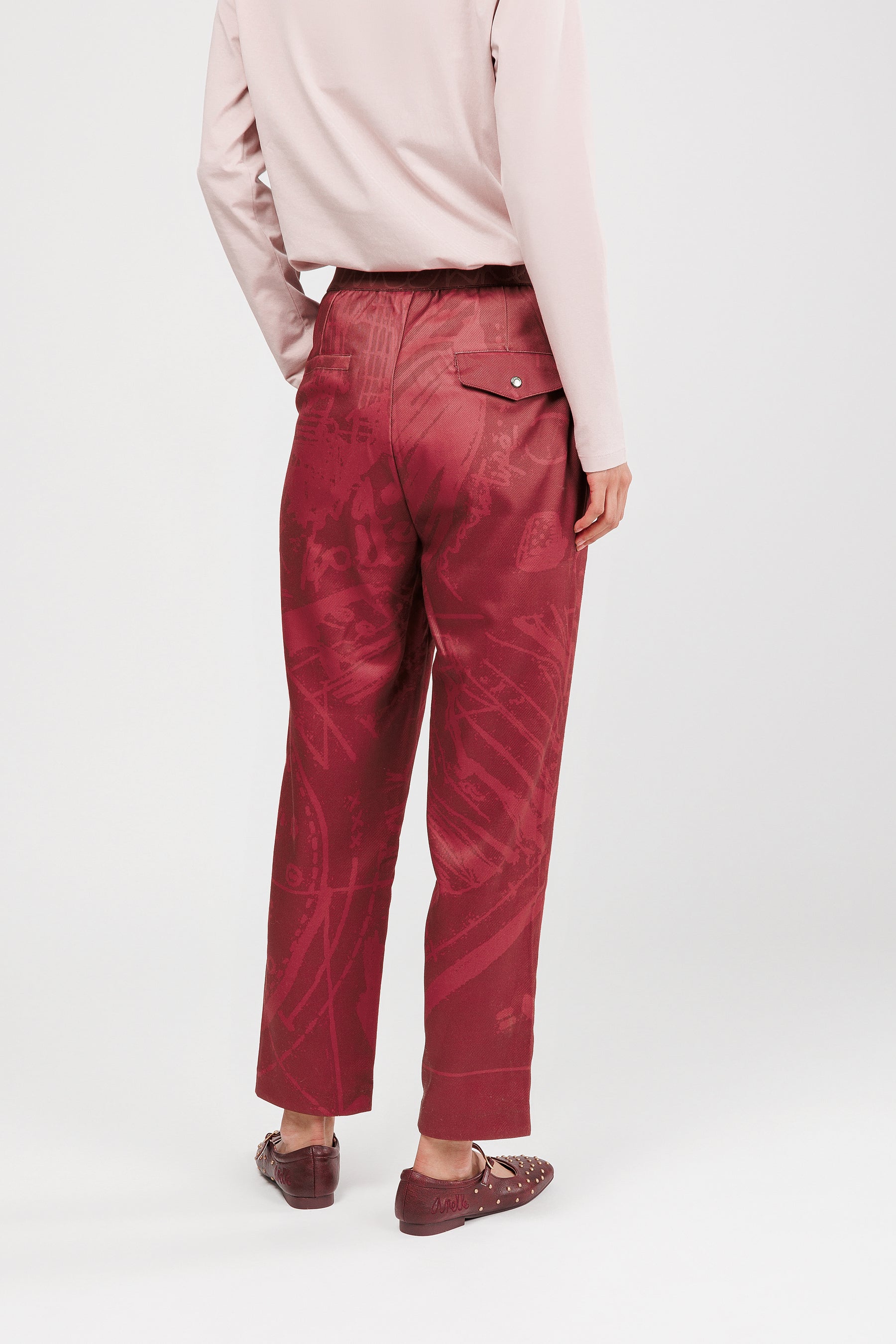 Pantalones burdeos