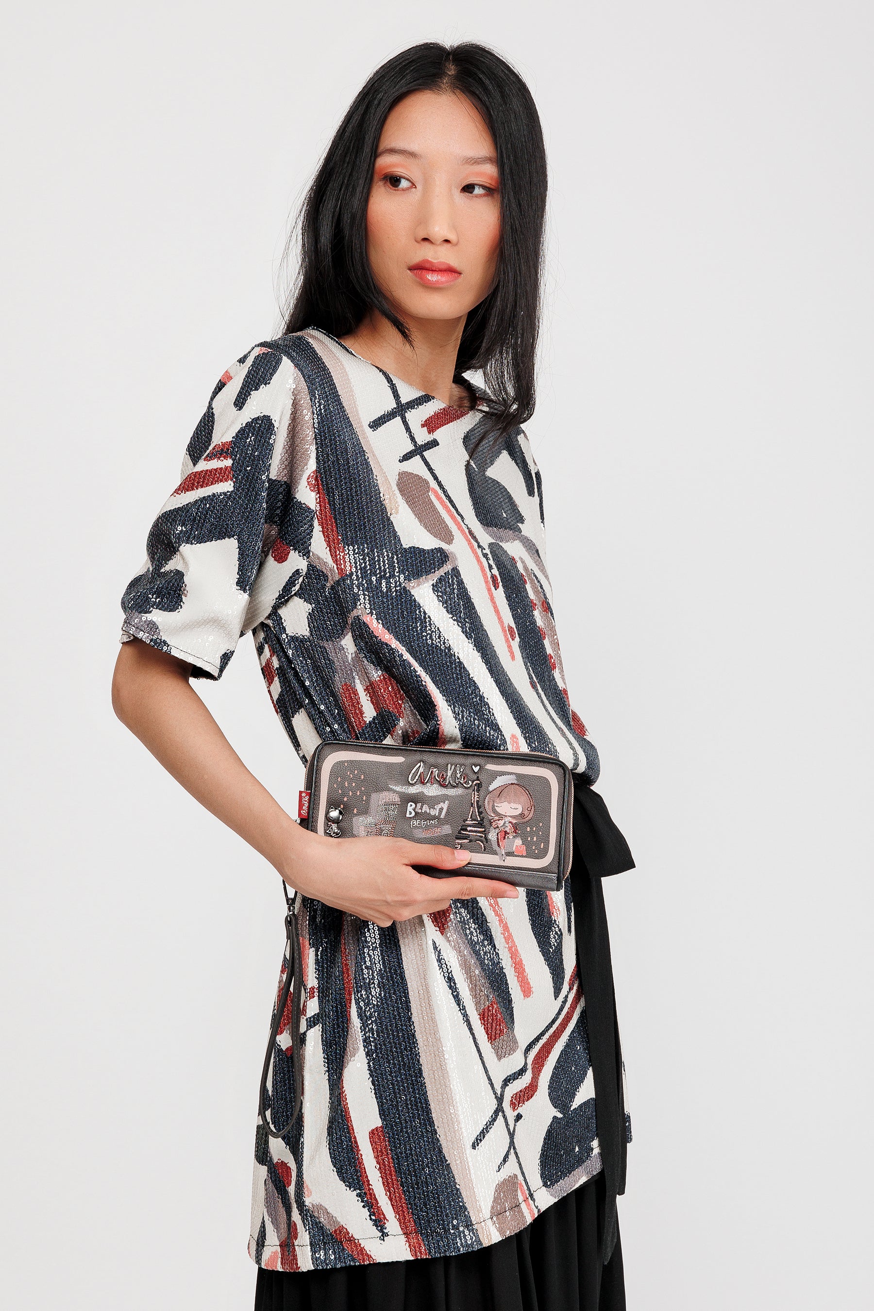 Billetero grande estampado RFID Mademoiselle