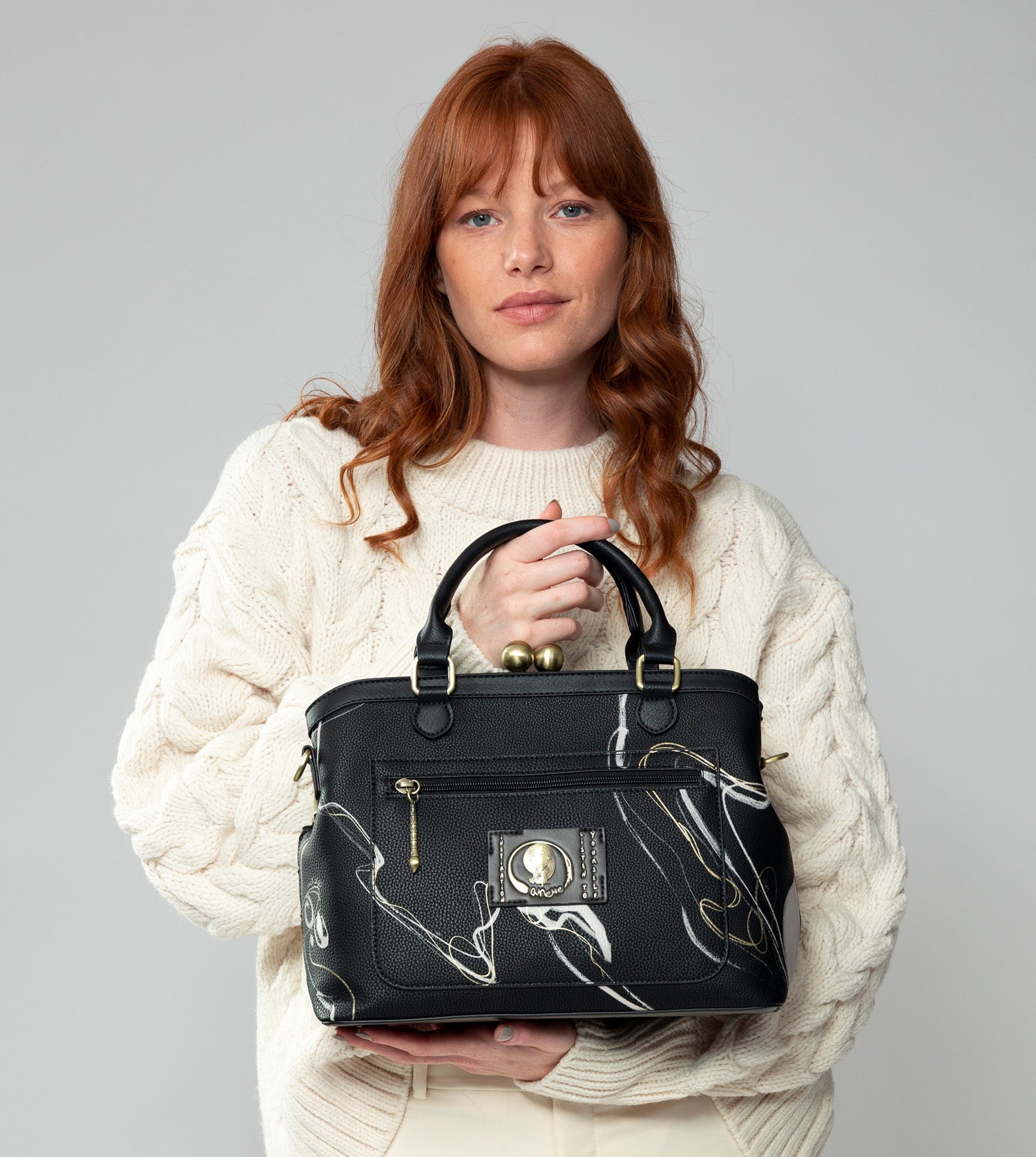 Bolso de boquilla negro Nature Shodō