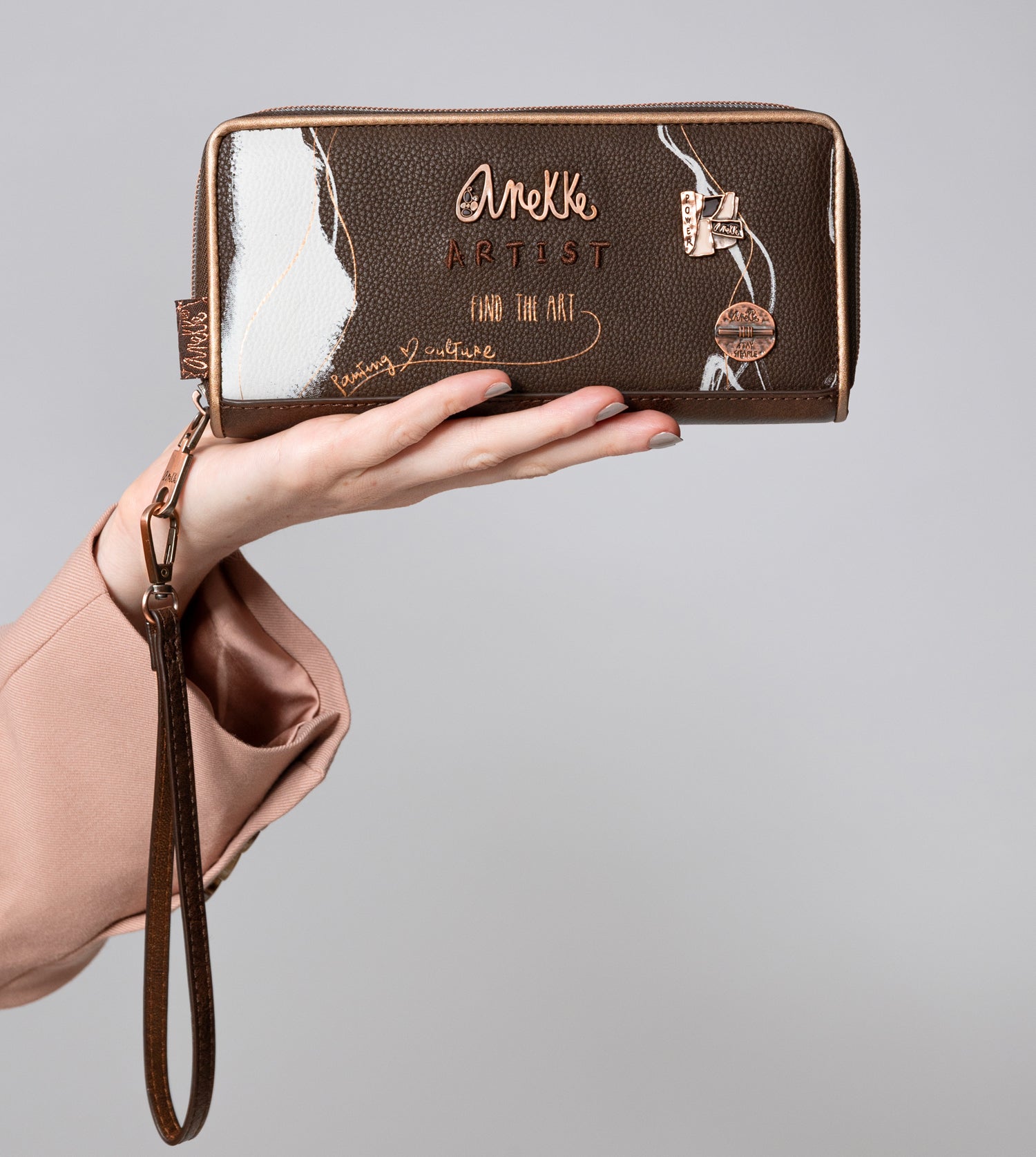 Billetero grande marrón RFID Anekke Nature Shodō