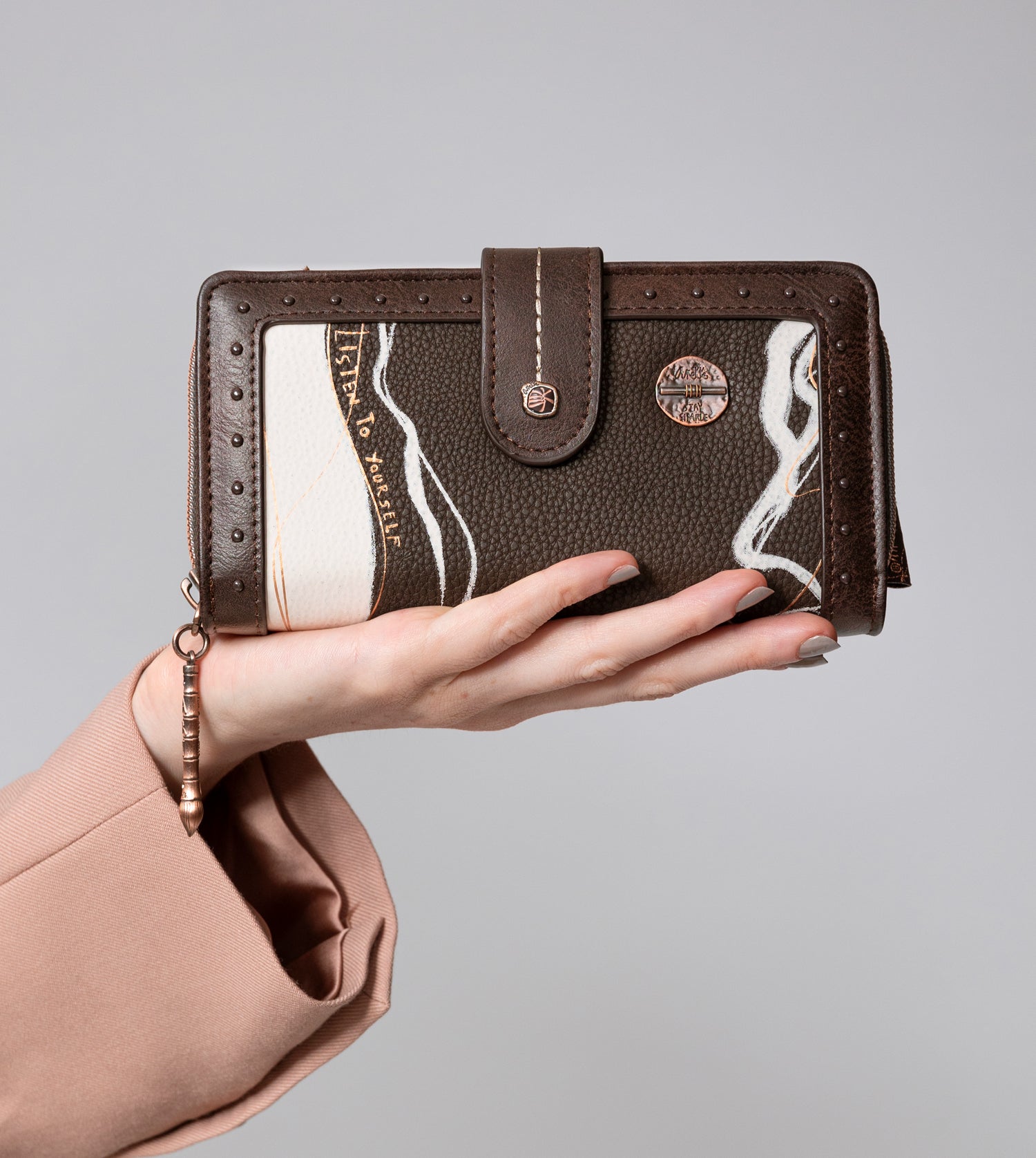 Billetero grande marrón RFID Nature Shodō