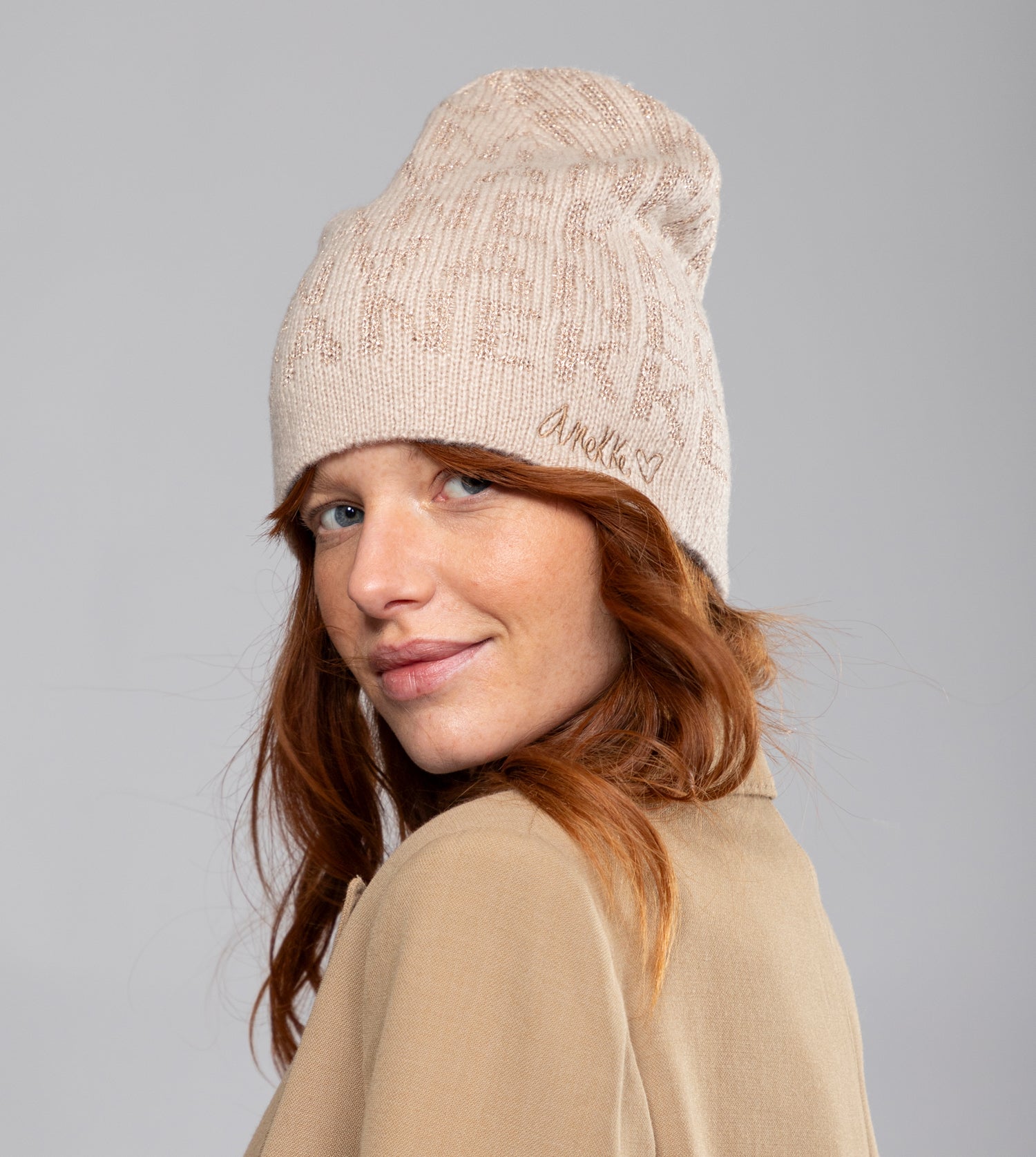 Gorro punto beige Contemporary