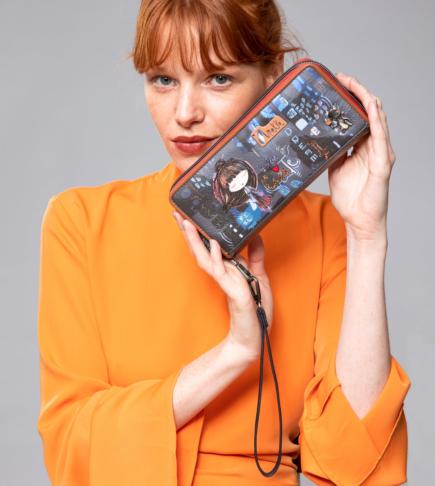 Billetero grande RFID estampado Contemporary