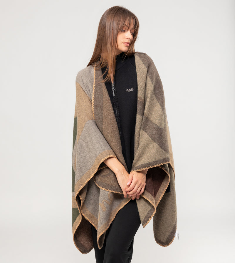 Poncho estampado Anekke