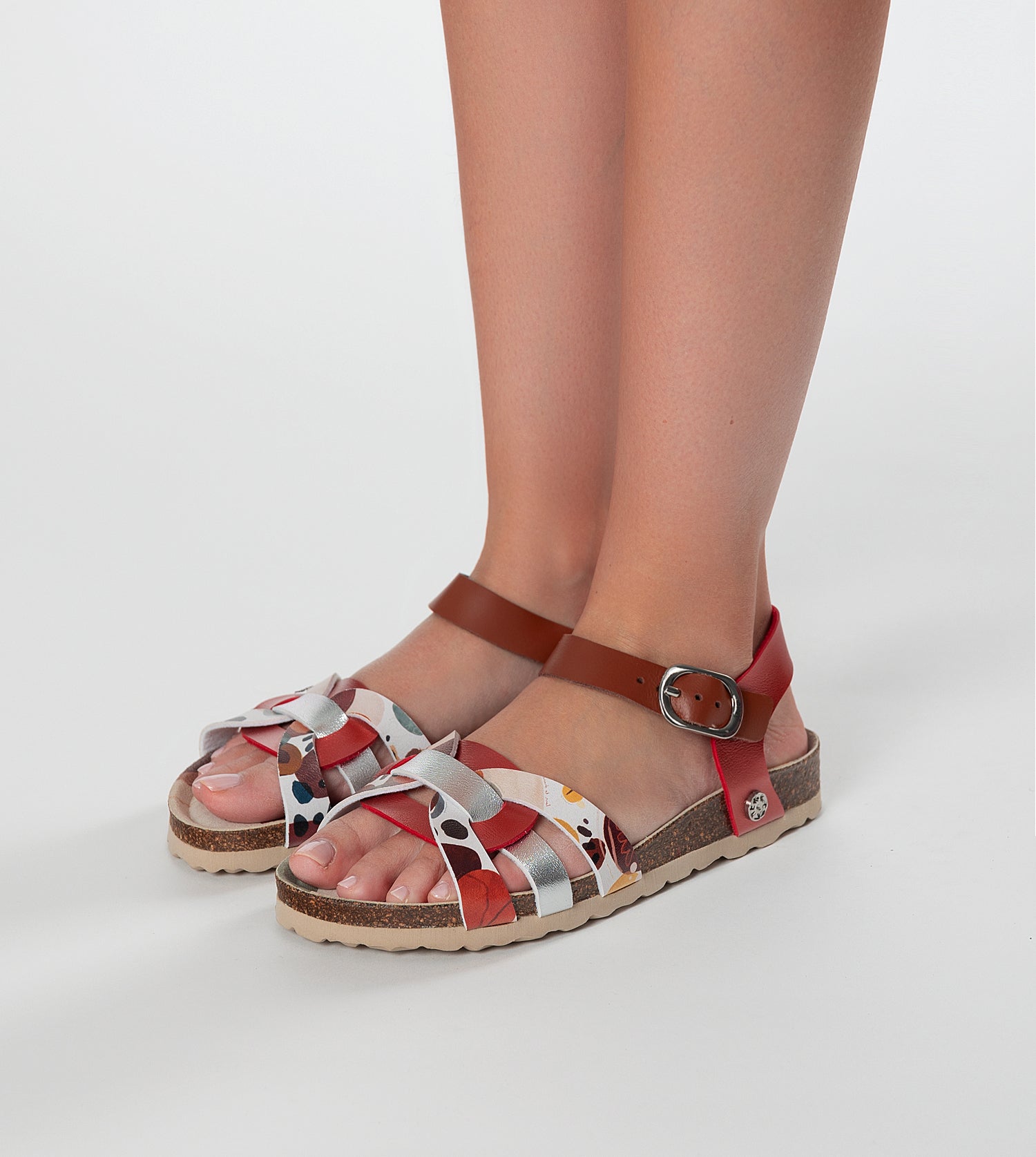 Sandalias tiras rojas Alma