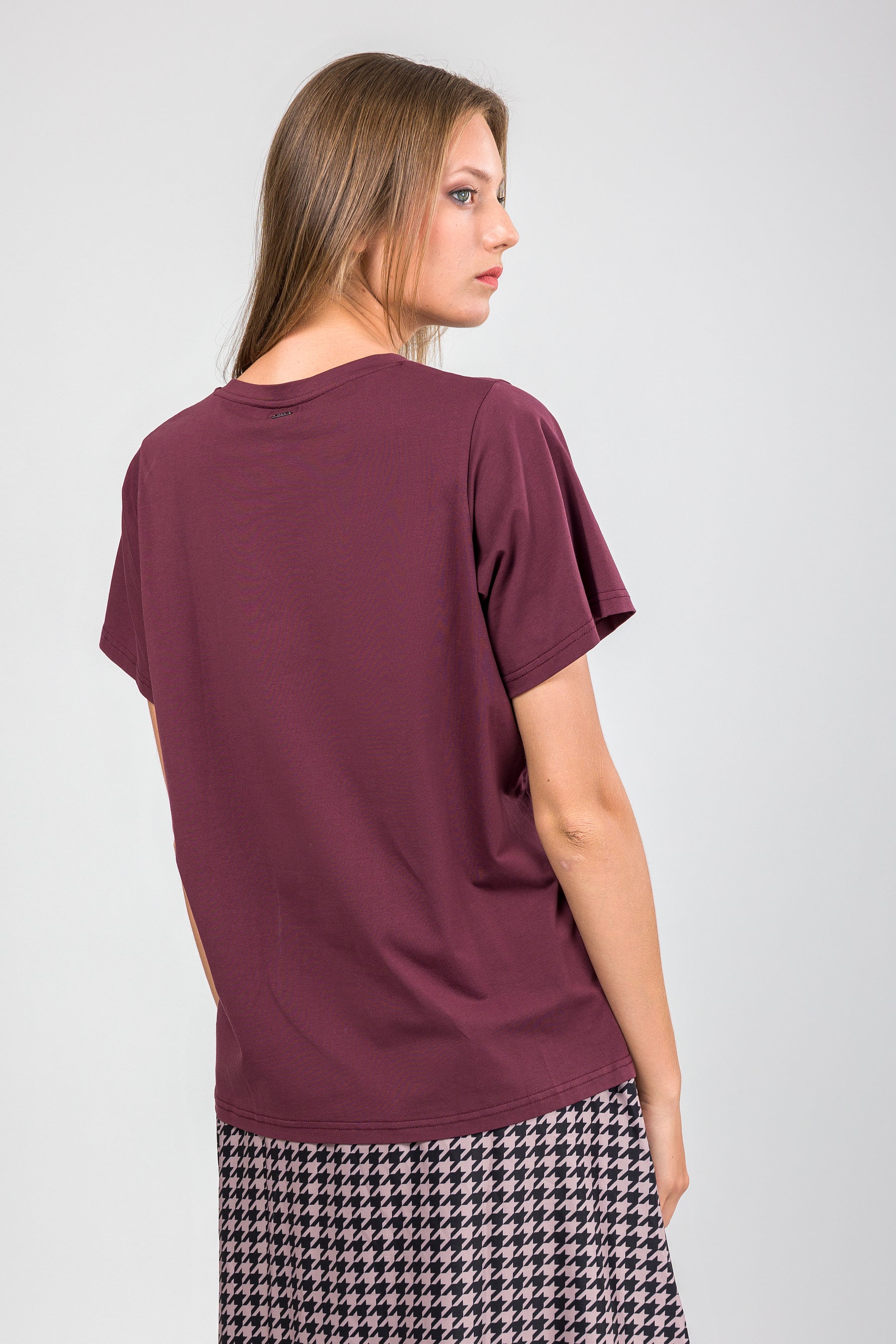 Camiseta manga corta burdeos Manifesto