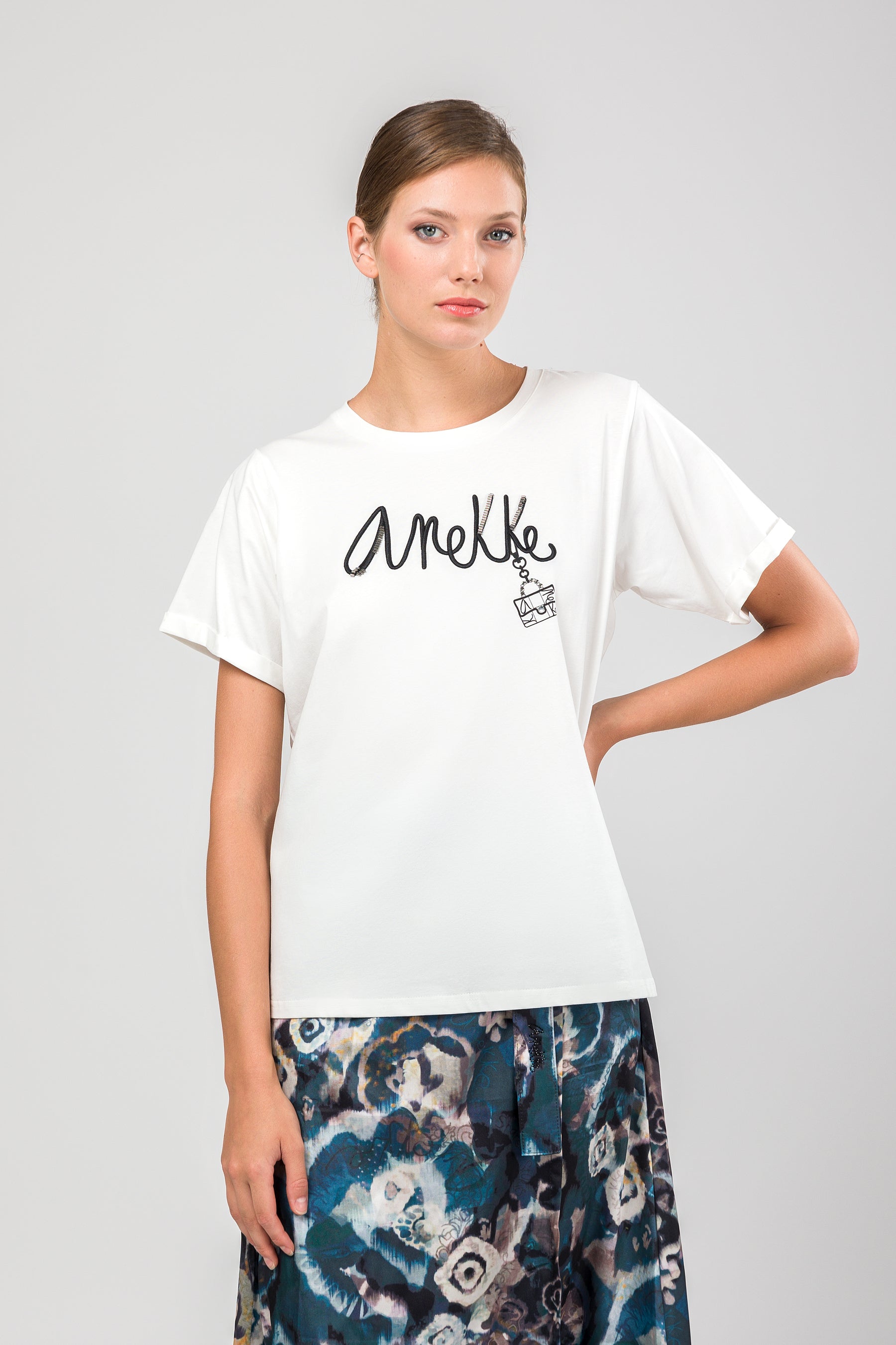 Camiseta manga corta blanca Studio