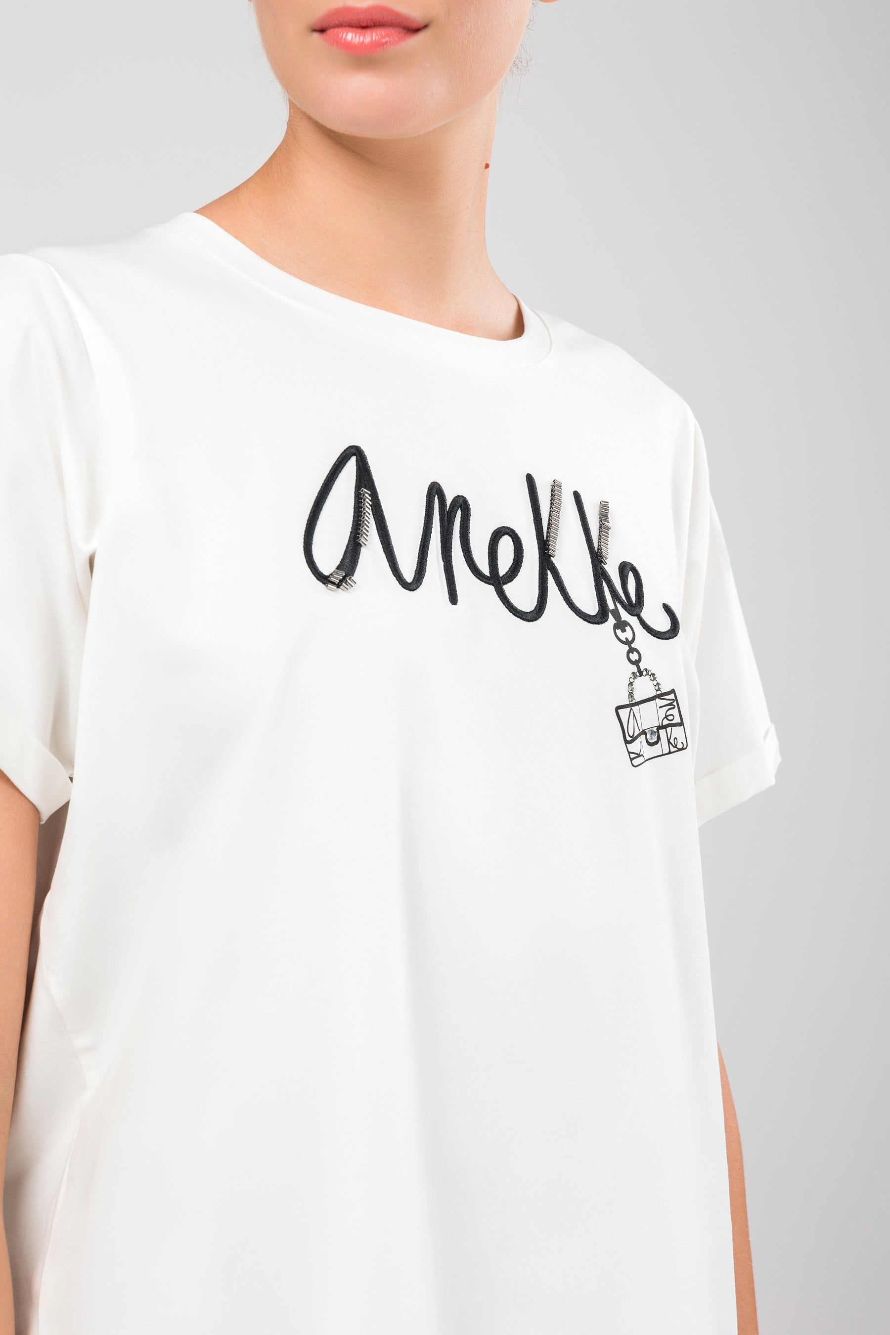 Camiseta manga corta blanca Studio