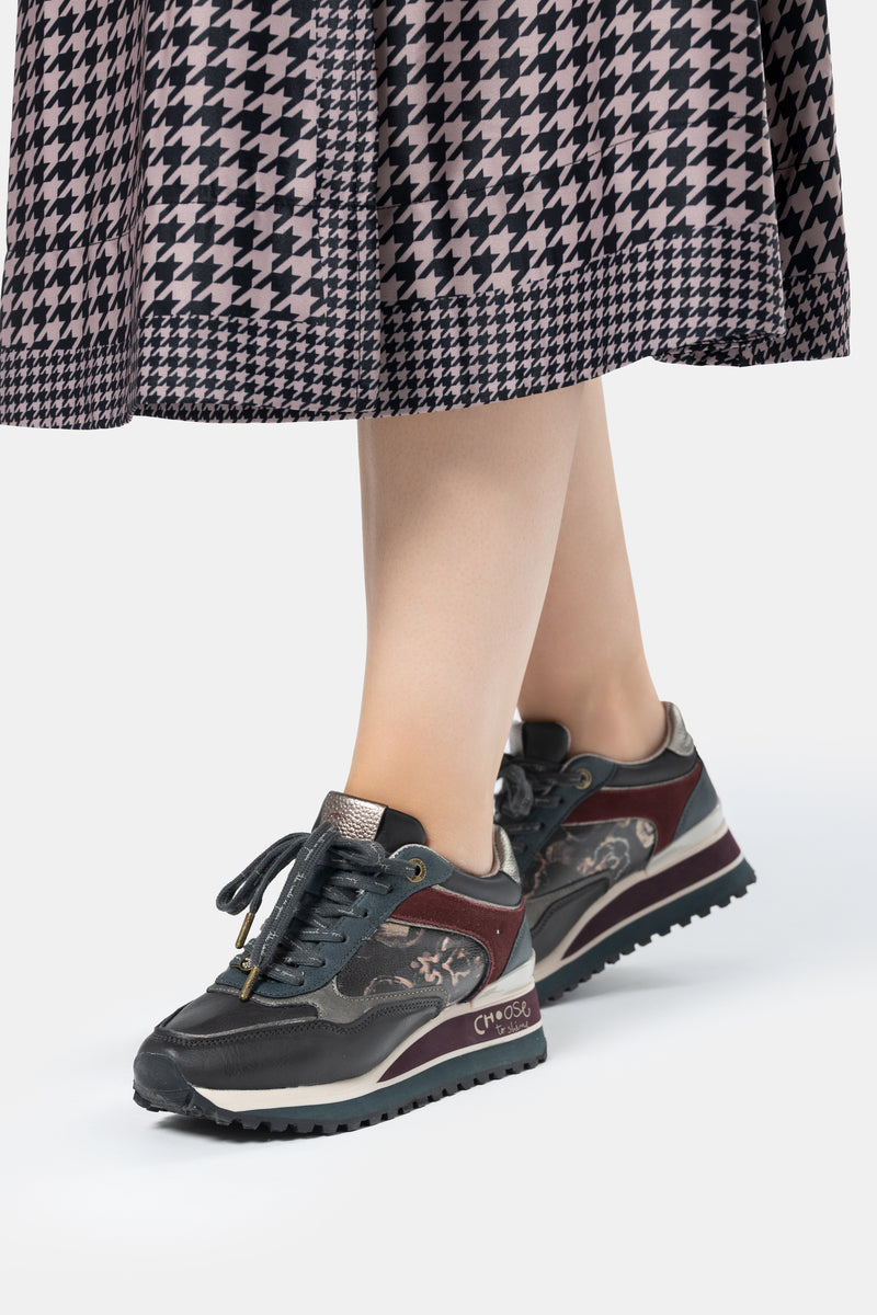 Deportivos plataforma gris oscuro