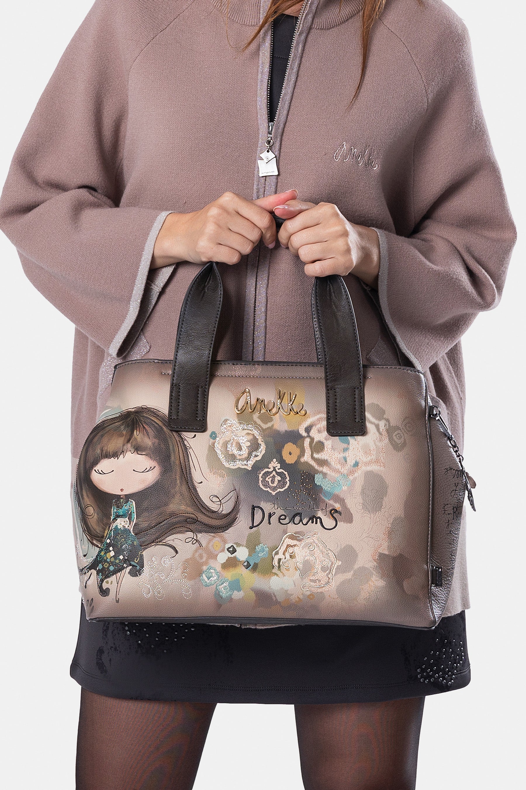 Bolso de mano con bandolera Real