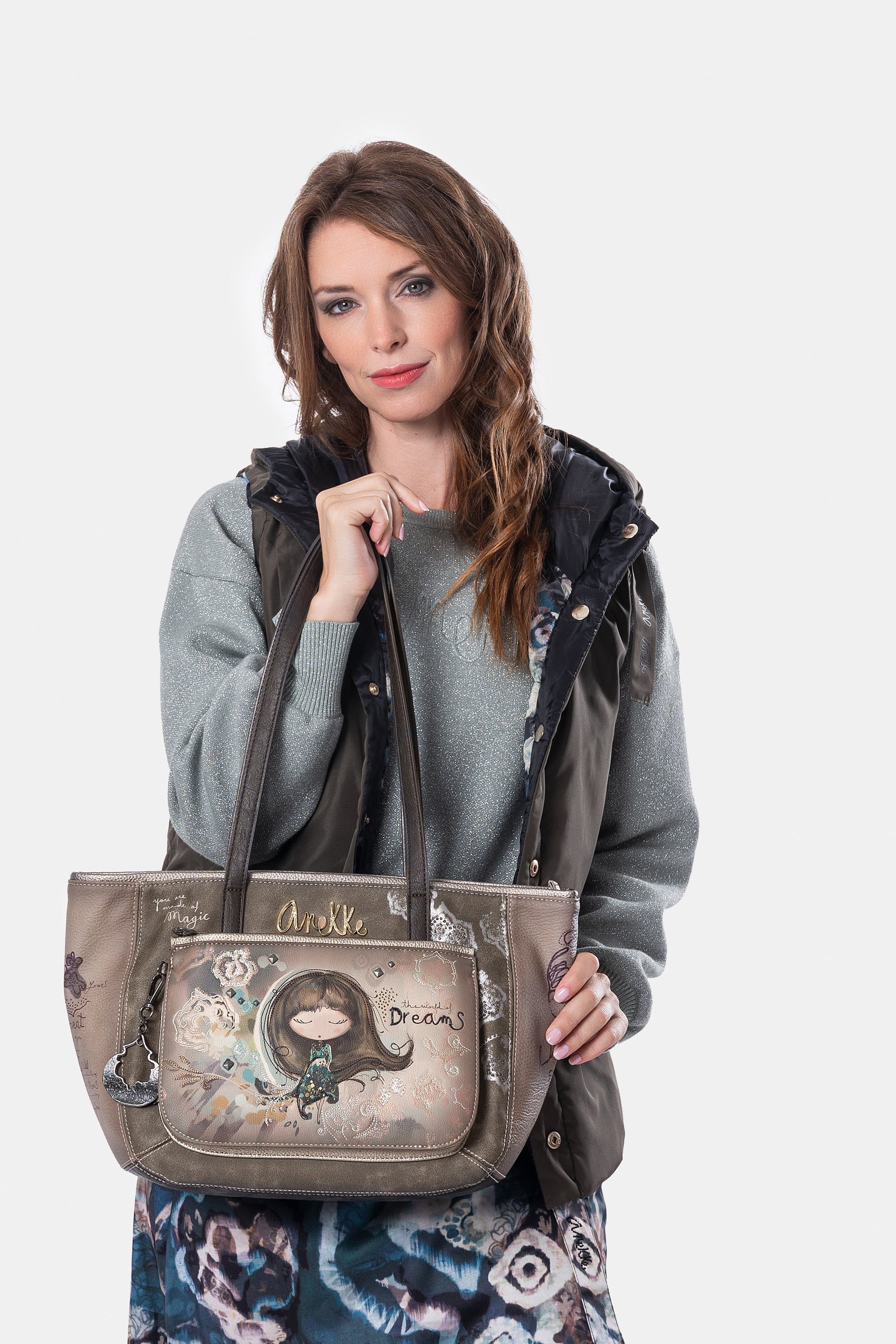 Bolso de hombro grande Real