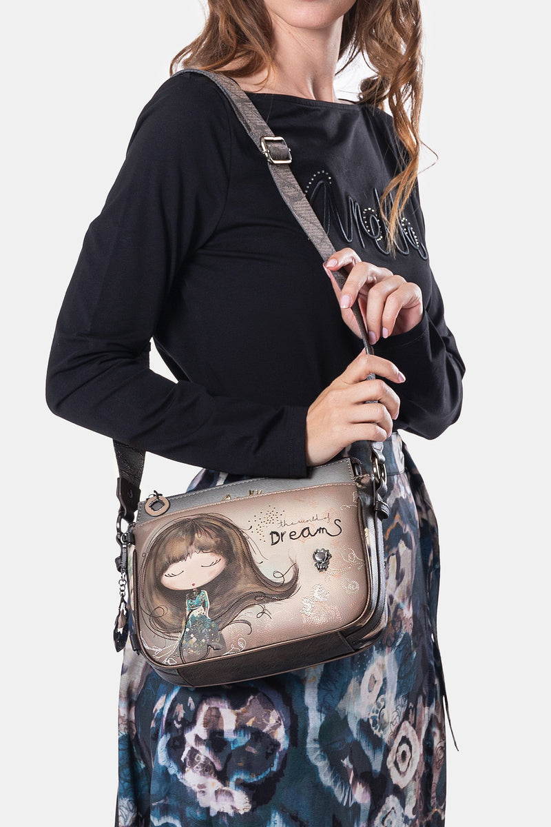 Bandolera mediana 3 compartimentos Real