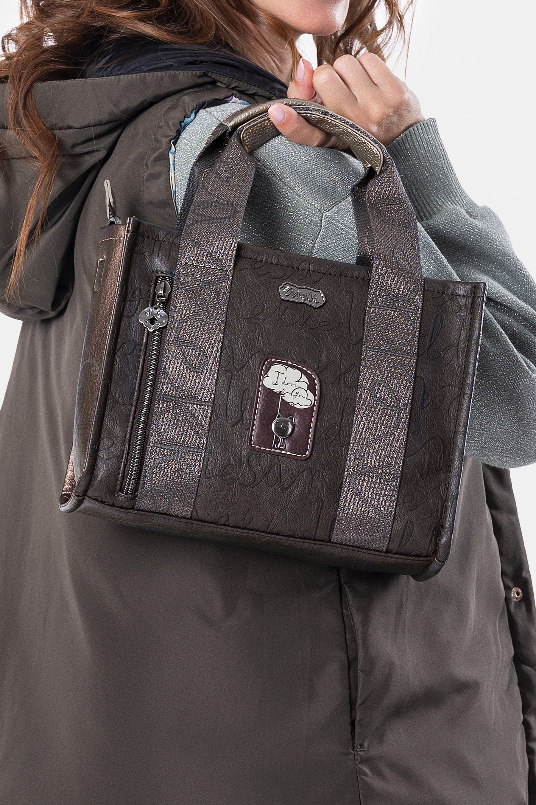 Bolso pequeño con asas Manifesto