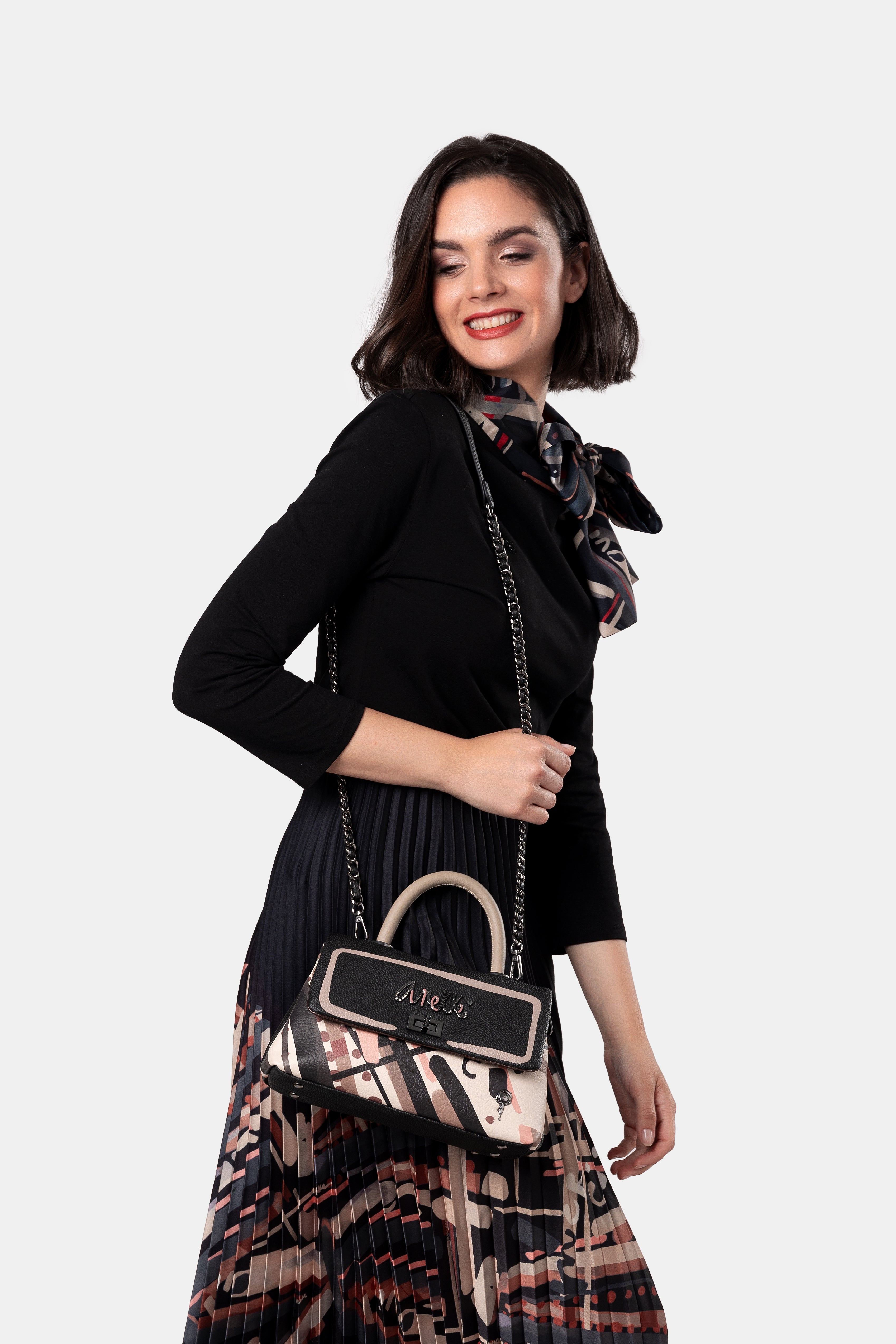 Bolso asa corta y bandolera pequeño Parisian