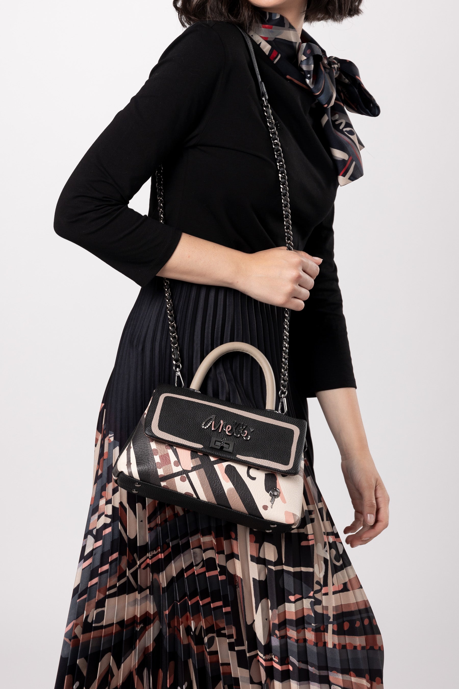Bolso asa corta y bandolera pequeño Parisian