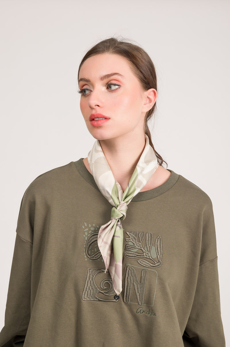 Pañuelo cuadrado estampado Muse