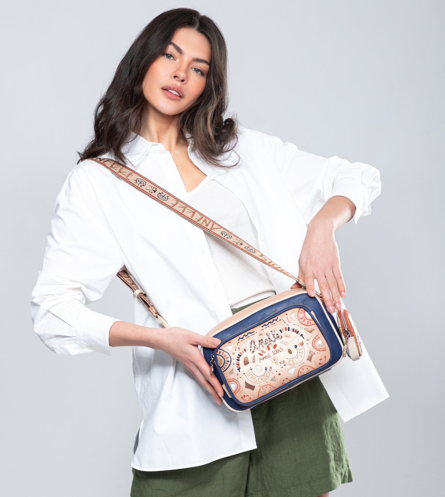 Bandolera azul marino Tribe