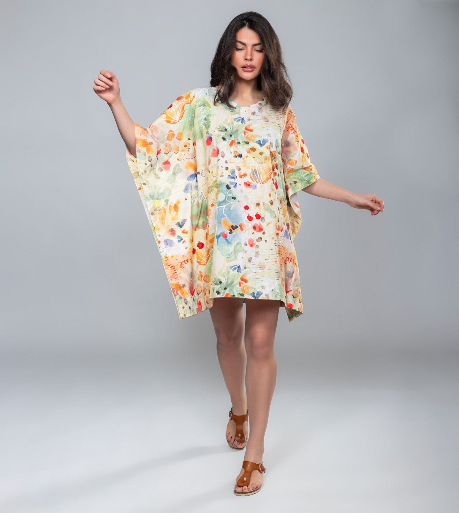 Caftán estampado naturaleza