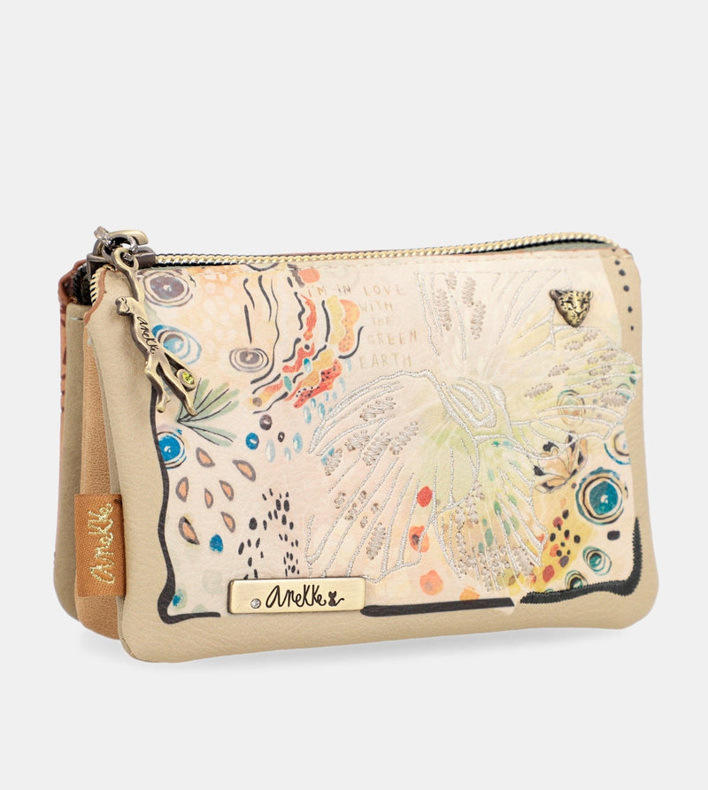 Monedero triple compartimento Butterfly