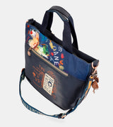 Tote con bandolera azul marino Nature Pachamama