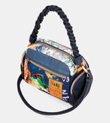 Bolso de hombro azul marino Pachamama