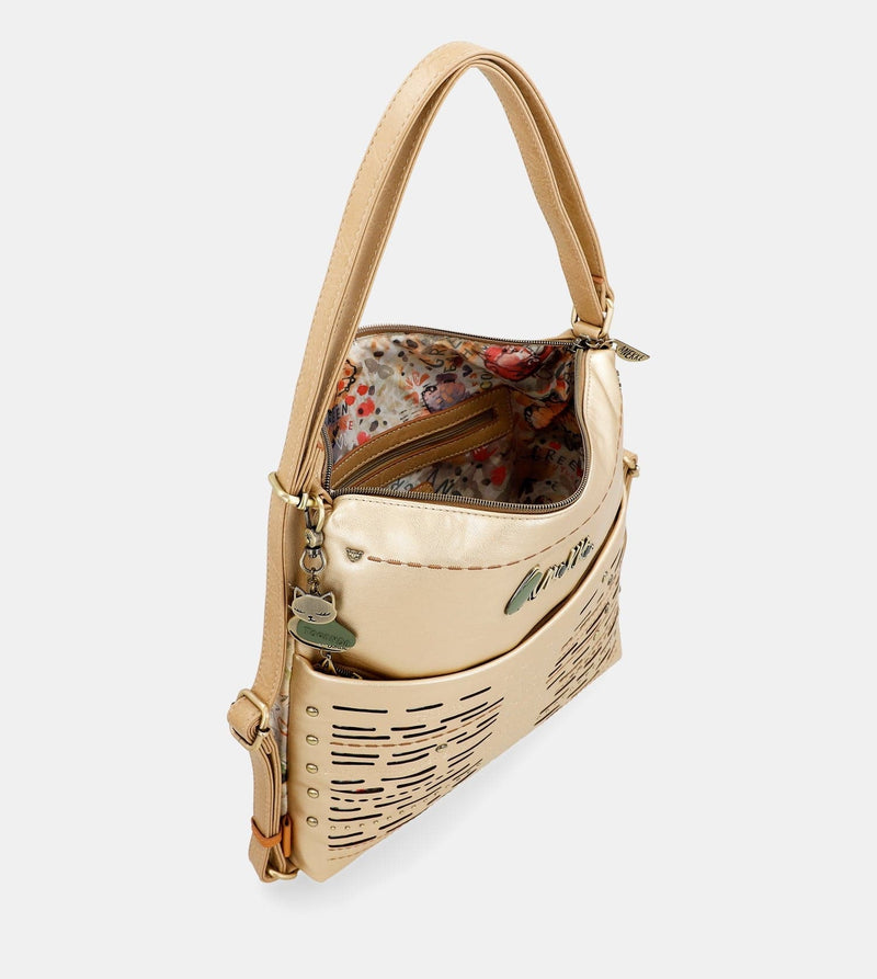 Bolso dorado convertible en mochila Nature Pachamama