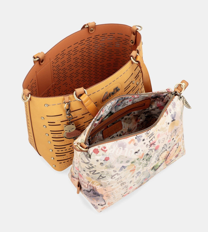 Bolso tote grande ocre Nature Pachamama