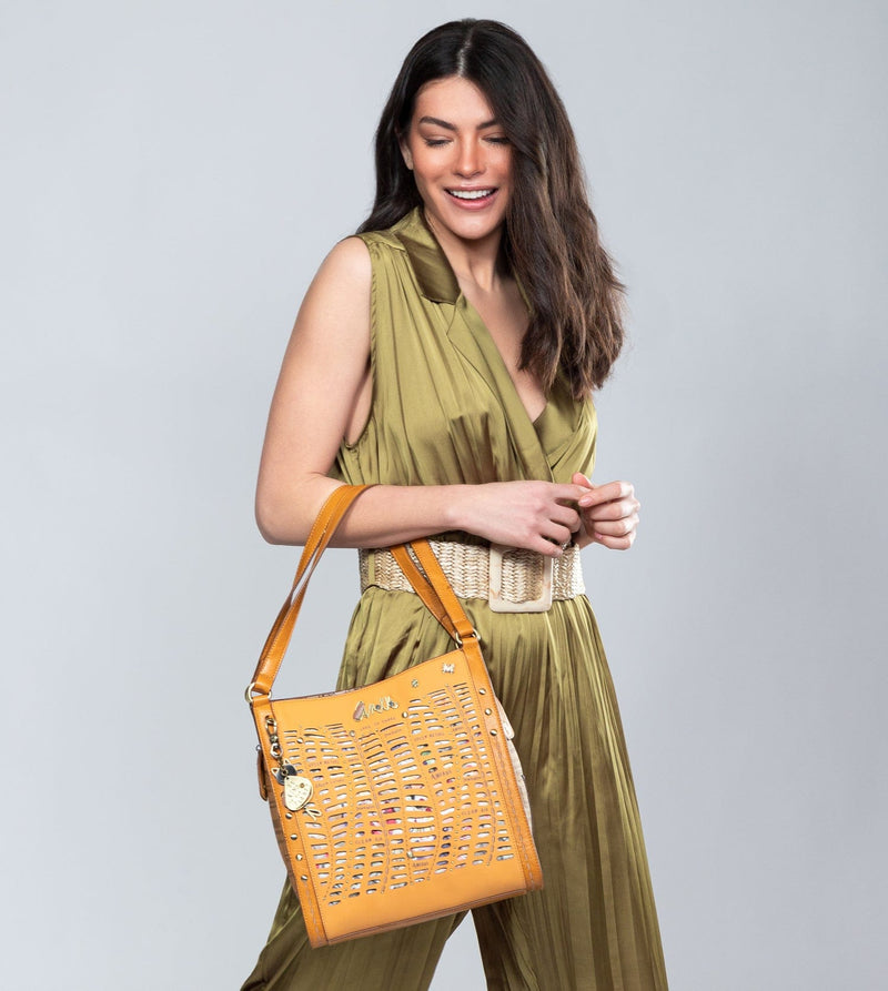 Bolso de hombro ocre Nature Pachamama