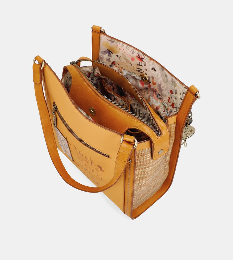 Bolso de hombro ocre Nature Pachamama