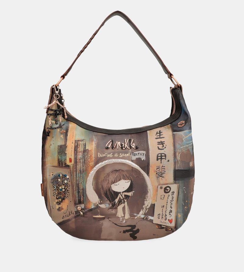 Bolso ovalado de hombro Shōen