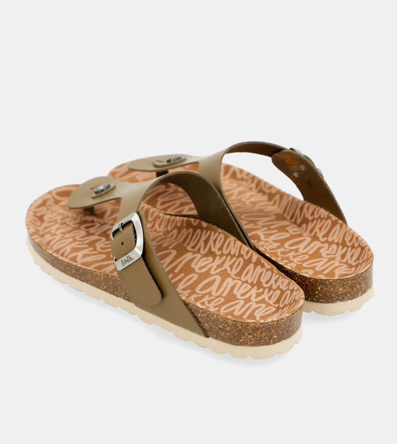 Sandalias bio de mujer verde