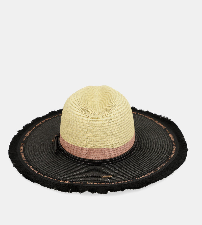 Sombrero rafia combinado