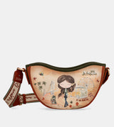 Bolso ovalado Peace & Love Camel