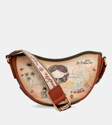 Bolso ovalado Peace & Love Camel