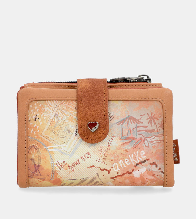 Billetero RFID pequeño Peace & Love Camel