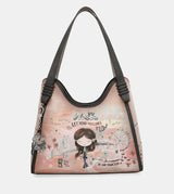 Bolso de hombro Peace & Love rosa