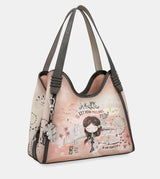 Bolso de hombro Peace & Love rosa