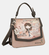 Bolso de solapa Peace & Love rosa