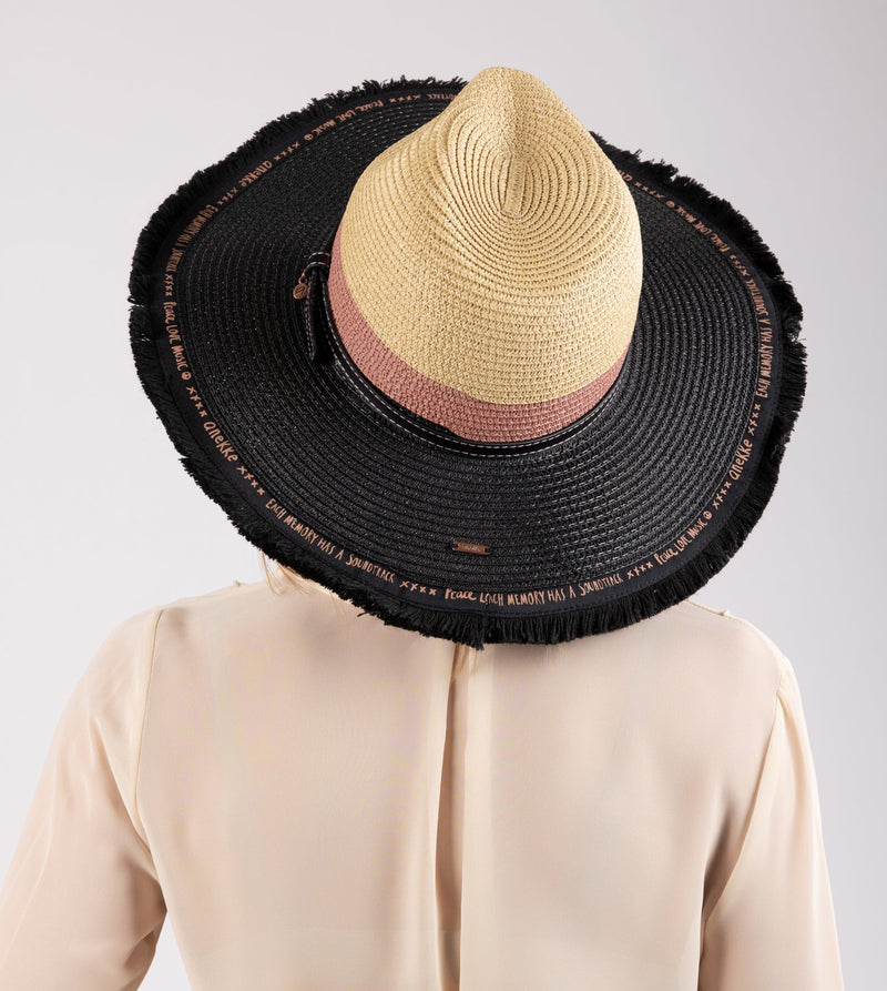 Sombrero rafia combinado