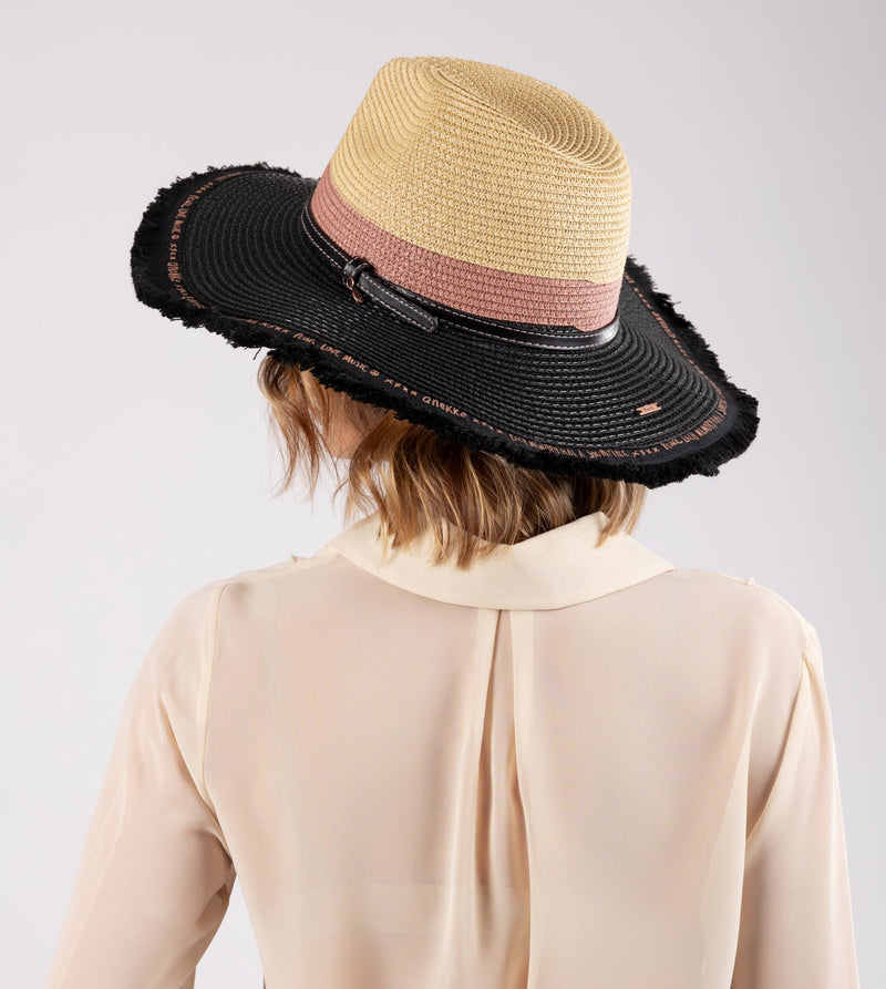 Sombrero rafia combinado