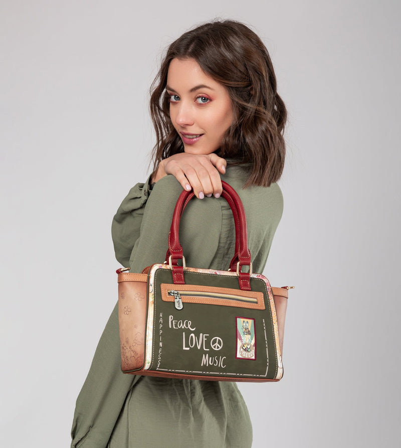 Bolso bowling Peace & Love Camel