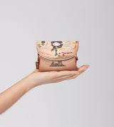 Monedero con solapa Peace & Love Camel