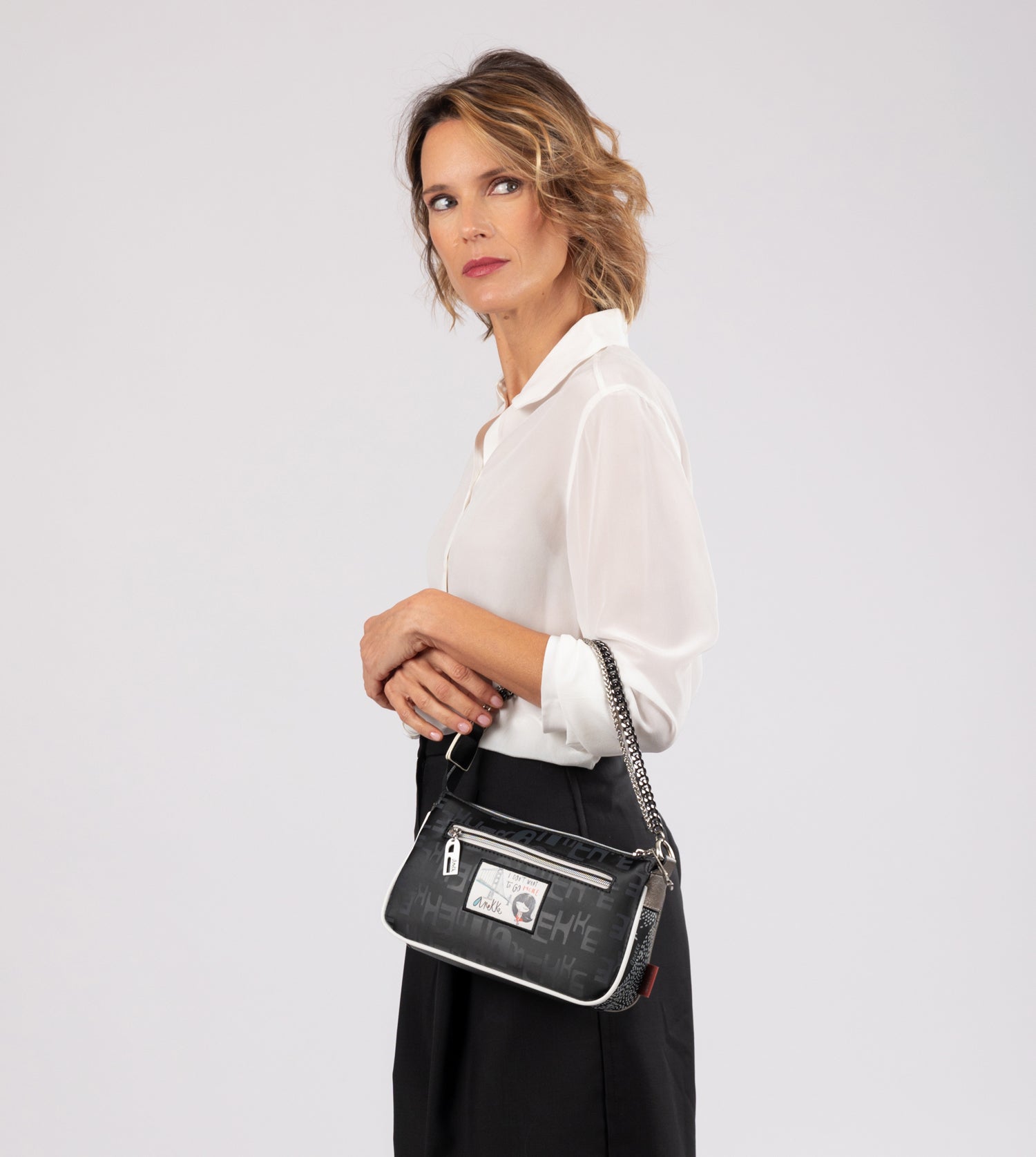 Bolso con asa metálica Nature Sixties