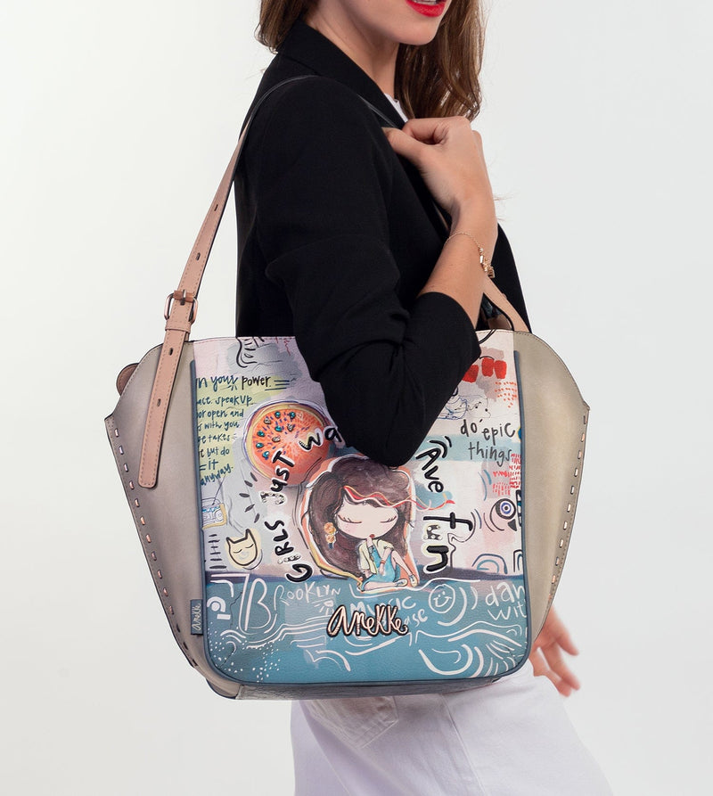 Bolso shopper ovalado Fun & Music - Anekke